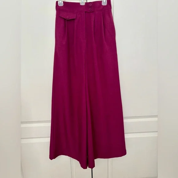 Flying Tomato Magenta Palazzo Pants | Size Small | High Rise Wide Leg - Picture 2 of 10